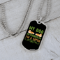Dog Thinks I'm a Catch Green Necklace Stainless Steel or 18k Gold Dog Tag 24" Chain-Express Your Love Gifts
