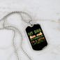 Dog Thinks I'm a Catch Green Necklace Stainless Steel or 18k Gold Dog Tag 24" Chain-Express Your Love Gifts