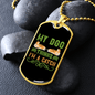 Dog Thinks I'm a Catch Green Necklace Stainless Steel or 18k Gold Dog Tag 24" Chain-Express Your Love Gifts