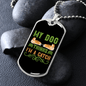 Dog Thinks I'm a Catch Green Necklace Stainless Steel or 18k Gold Dog Tag 24" Chain-Express Your Love Gifts