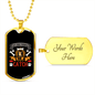 Dog Thinks I'm a Catch Necklace Stainless Steel or 18k Gold Dog Tag 24" Chain-Express Your Love Gifts