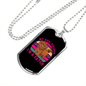 Dog Thinks I'm a Catch Purple Necklace Stainless Steel or 18k Gold Dog Tag 24" Chain-Express Your Love Gifts