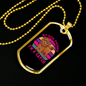 Dog Thinks I'm a Catch Purple Necklace Stainless Steel or 18k Gold Dog Tag 24" Chain-Express Your Love Gifts