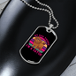 Dog Thinks I'm a Catch Purple Necklace Stainless Steel or 18k Gold Dog Tag 24" Chain-Express Your Love Gifts