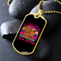 Dog Thinks I'm a Catch Purple Necklace Stainless Steel or 18k Gold Dog Tag 24" Chain-Express Your Love Gifts