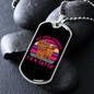 Dog Thinks I'm a Catch Purple Necklace Stainless Steel or 18k Gold Dog Tag 24" Chain-Express Your Love Gifts
