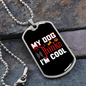 Dog Thinks I'm Cool Necklace Stainless Steel or 18k Gold Dog Tag 24" Chain-Express Your Love Gifts