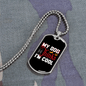Dog Thinks I'm Cool Necklace Stainless Steel or 18k Gold Dog Tag 24" Chain-Express Your Love Gifts