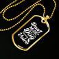 Dog Training Voice White Necklace Stainless Steel or 18k Gold Dog Tag 24" Chain-Express Your Love Gifts