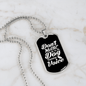 Dog Training Voice White Necklace Stainless Steel or 18k Gold Dog Tag 24" Chain-Express Your Love Gifts