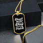 Dog Training Voice White Necklace Stainless Steel or 18k Gold Dog Tag 24" Chain-Express Your Love Gifts