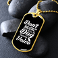 Dog Training Voice White Necklace Stainless Steel or 18k Gold Dog Tag 24" Chain-Express Your Love Gifts