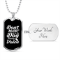 Dog Training Voice White Necklace Stainless Steel or 18k Gold Dog Tag 24" Chain-Express Your Love Gifts