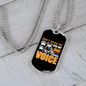 Dog Training Voice Yellow Necklace Stainless Steel or 18k Gold Dog Tag 24" Chain-Express Your Love Gifts