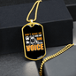 Dog Training Voice Yellow Necklace Stainless Steel or 18k Gold Dog Tag 24" Chain-Express Your Love Gifts