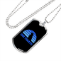 Dog Treats Blue Necklace Stainless Steel or 18k Gold Dog Tag 24" Chain-Express Your Love Gifts