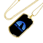Dog Treats Blue Necklace Stainless Steel or 18k Gold Dog Tag 24" Chain-Express Your Love Gifts