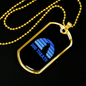 Dog Treats Blue Necklace Stainless Steel or 18k Gold Dog Tag 24" Chain-Express Your Love Gifts