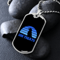 Dog Treats Blue Necklace Stainless Steel or 18k Gold Dog Tag 24" Chain-Express Your Love Gifts