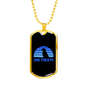 Dog Treats Blue Necklace Stainless Steel or 18k Gold Dog Tag 24" Chain-Express Your Love Gifts