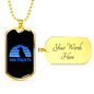 Dog Treats Blue Necklace Stainless Steel or 18k Gold Dog Tag 24" Chain-Express Your Love Gifts