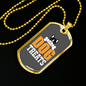 Dog Treats Necklace Stainless Steel or 18k Gold Dog Tag 24" Chain-Express Your Love Gifts