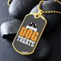Dog Treats Necklace Stainless Steel or 18k Gold Dog Tag 24" Chain-Express Your Love Gifts
