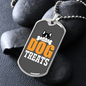 Dog Treats Necklace Stainless Steel or 18k Gold Dog Tag 24" Chain-Express Your Love Gifts
