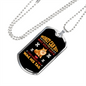 Dog Wag His Tail Necklace Stainless Steel or 18k Gold Dog Tag 24" Chain-Express Your Love Gifts