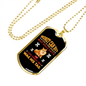 Dog Wag His Tail Necklace Stainless Steel or 18k Gold Dog Tag 24" Chain-Express Your Love Gifts
