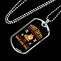 Dog Wag His Tail Necklace Stainless Steel or 18k Gold Dog Tag 24" Chain-Express Your Love Gifts
