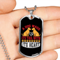 Dog Wags His Tail Necklace Stainless Steel or 18k Gold Dog Tag 24" Chain-Express Your Love Gifts