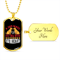 Dog Wags His Tail Necklace Stainless Steel or 18k Gold Dog Tag 24" Chain-Express Your Love Gifts