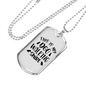 Dog Walking Necklace Stainless Steel or 18k Gold Dog Tag 24" Chain-Express Your Love Gifts