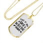 Dog Walking Necklace Stainless Steel or 18k Gold Dog Tag 24" Chain-Express Your Love Gifts