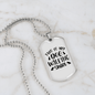 Dog Walking Necklace Stainless Steel or 18k Gold Dog Tag 24" Chain-Express Your Love Gifts