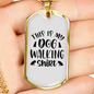 Dog Walking Necklace Stainless Steel or 18k Gold Dog Tag 24" Chain-Express Your Love Gifts