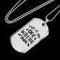 Dog Walking Necklace Stainless Steel or 18k Gold Dog Tag 24" Chain-Express Your Love Gifts