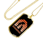 Dogaholic Necklace Stainless Steel or 18k Gold Dog Tag 24" Chain-Express Your Love Gifts