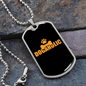 Dogaholic Orange Necklace Stainless Steel or 18k Gold Dog Tag 24" Chain-Express Your Love Gifts