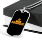 Dogaholic Orange Necklace Stainless Steel or 18k Gold Dog Tag 24" Chain-Express Your Love Gifts