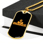 Dogaholic Orange Necklace Stainless Steel or 18k Gold Dog Tag 24" Chain-Express Your Love Gifts
