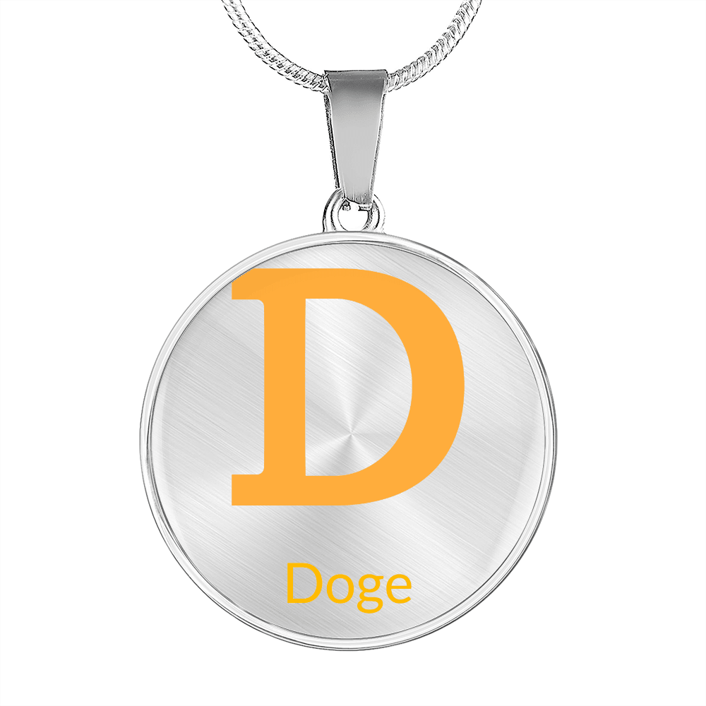 Doge Circle Necklace Stainless Steel or 18k Gold 18-22"-Express Your Love Gifts