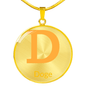 Doge Circle Necklace Stainless Steel or 18k Gold 18-22"-Express Your Love Gifts