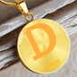 Doge Circle Necklace Stainless Steel or 18k Gold 18-22"-Express Your Love Gifts
