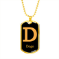 Doge Crypto Necklace Stainless Steel or 18k Gold Dog Tag 24" Chain-Express Your Love Gifts