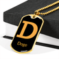 Doge Crypto Necklace Stainless Steel or 18k Gold Dog Tag 24" Chain-Express Your Love Gifts