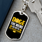 Doge The Meme Crypto Keychain Stainless Steel or 18k Gold Dog Tag Keyring-Express Your Love Gifts
