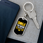 Doge The Meme Crypto Keychain Stainless Steel or 18k Gold Dog Tag Keyring-Express Your Love Gifts