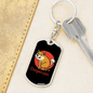 Dogecoin Crypto Keychain Stainless Steel or 18k Gold Dog Tag Keyring-Express Your Love Gifts